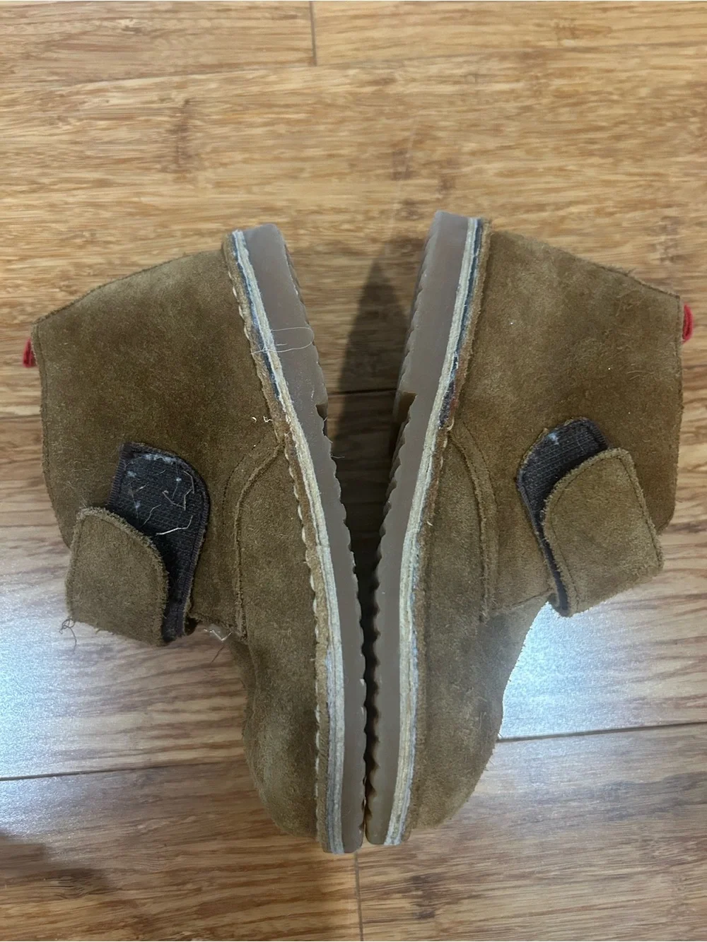 Mini Biden Kids Brown Suede Velcro Ankle Boots